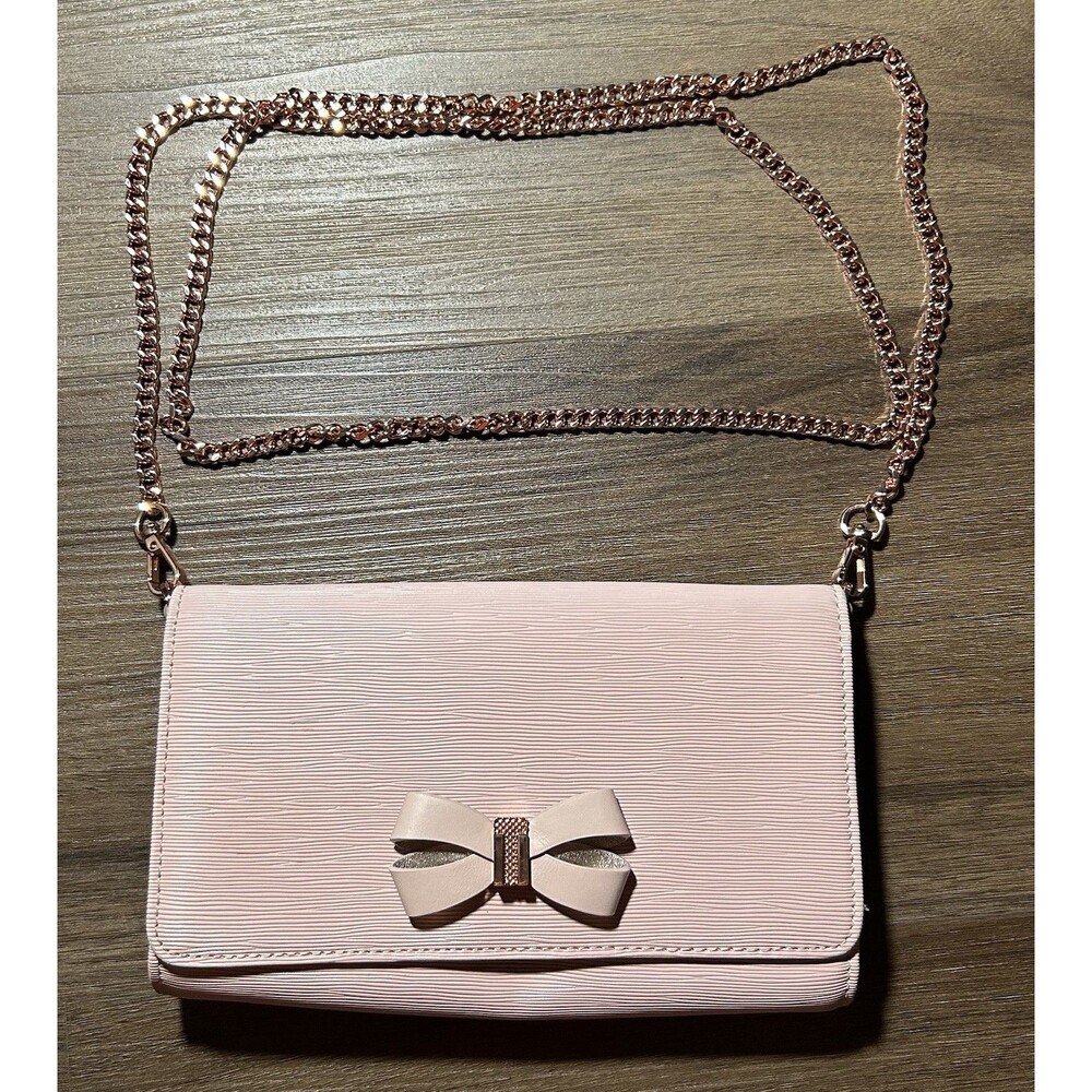 Ted Baker Melsia Leather Wallet on Chain Bag Pink
